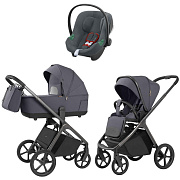 Коляска Carrello Vector 2025 CRL-6551 и автокресло Cybex Aton B2 Steel Grey 3 в 1 Ultimate Grey