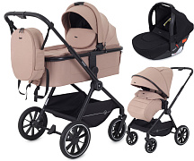 Детская коляска Rant Moss 3 в 1 с автокреслом Rant Cruise Black Latte beige