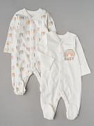 Комбинезон на кнопках Little Star Радуги 2 шт 30032 (ЧЗ-мз) крем 56