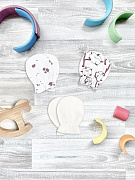 Рукавички-антицарапки Mjolk Кляксы, Молочный, Хлопок сет из 3х пар