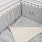 Комплект в кроватку Lappetti Коники-сны для прямоугольной кроватки 6 предметов 6149/5 серый