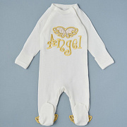 Комбинезон-асим Little Star Ангелочек на кнопках 697 крем 74