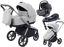 Детская коляска Rant Flex Therm Soft 4 в 1 с автокреслом Evomax Grey и базой Stone Grey