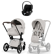 Коляска Cybex Priam V Chrome Style Cloud T Sepia Black 3 в 1 City Grey