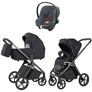 Коляска Carrello Vector 2025 CRL-6551 и автокресло Cybex Aton B2 Steel Grey 3 в 1 Shadow Black