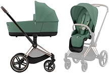 Коляска 2 в 1 Cybex Priam IV Rosegold complete Leaf Green