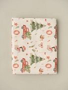 Пеленка Little Star фланелевая 115х90 614021 (мз) пингвины и елочки, крем