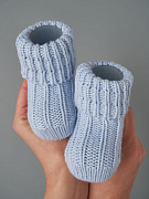 Носочки вязаные Little Star Лапша 5102 (нк) голубой, 8 см 1