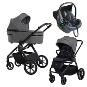 Детская коляска 3 в 1 Espiro Yoga 2025 и автокресло Pi Gray blue 117 gray zen voice of nature / Серый/синий (Gray blue 103)