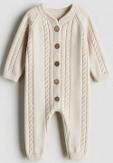 Комбинезон Mimibaby Коса (меринос) MK3014 молочный, 0-6 мес.