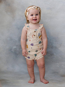 Комплект НаследникЪ Выжанова боди и повязка НВ9026 ЧЗ акварель 62