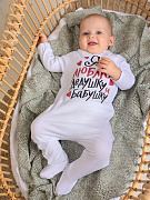 Комбинезон на молнии Little Star Я люблю бабушку и дедушку 0208 (ЧЗ-мз) белый 68