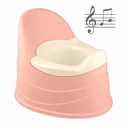 Детский горшок Пластишка музыкальный светло-розовый