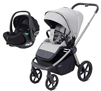 Детская прогулочная коляска Rant Flex Color с автокреслом Evomax Black Stone Grey