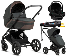Детская коляска Noordi Aqua V2 4 в 1 с автокреслом Terra Black и базой 1482619 Forest Green