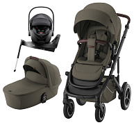 Коляска 3 в 1 Britax Roemer Smile 5Z LUX и автокресло Baby-Safe PRO Style Carbon Black + Vario Base 5Z Urban Olive