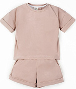 Костюм детский Amarobaby Jump футболка,шорты бежевый 98