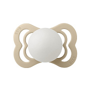 Пустышка силиконовая ночная Bibs Supreme Glow, 0+ 410257 Vanilla