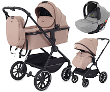 Детская коляска Rant Moss 3 в 1 с автокреслом Rant Cruise Grey Latte beige