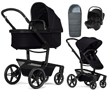 Детская коляска 3 в 1 Joolz Day 5 и автокресло Baby-Safe Core Space Black + конверт в подарок Space black