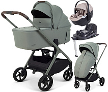 Детская коляска Rant Aventa 4 в 1 с автокреслом Aster Zero Beige и базой Olive