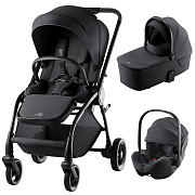 Коляска 3 в 1 Britax Roemer RIO Style и автокресло Baby-Safe PRO Midnight Grey Carbon Black