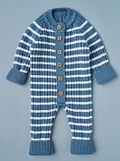 Комбинезон вязаный Little Star Косичка Полоска 83003 (ЧЗ-нк) индиго/белый 62