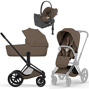 Коляска Cybex Priam V Matt Black Style Cloud T Coconut Brown Plus Base T 4 в 1 Coconut Brown