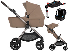 Детская коляска Anex iQ Premium NT 4 в 1 и автокресло Biuco BC100B + База Anex Karwala ISOFix без адаптеров iQ-26 Buff