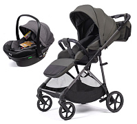 Прогулочная коляска Peppy Amici с автокреслом Jovikids Aria Antrazit рама Grey