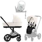 Коляска Cybex Priam IV Matt Black complete Cloud T Urban Mobility White Base T 4 в 1 Off White