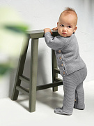 Комплект вязаный детский AmaroBaby Pure Love Set штанишки с кофточкой демисезонный серый 74