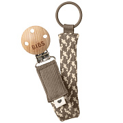 Держатель для пустышки Bibs хлопок 9401106 Dark Oak/Vanilla