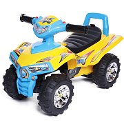 Детская каталка Baby Care Super ATV кожаное сиденье Желтый/Синий (Yellow/Blue)