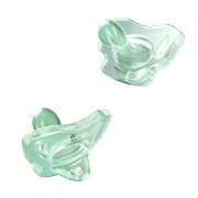 Соска-пустышка цельносиликоновая Roxy-Kids в стерилизаторе, 2 шт, 0-6 мес. RSS-005-2SМ мятная