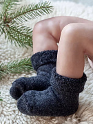 Носочки НаследникЪ Выжанова для младенцев полный плюш NPML антрацит 56