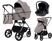 Детская коляска Rant Teo Soft 3 в 1 с автокреслом Miro Black Cloud