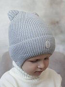 Шапка НаследникЪ Выжанова зимняя с утепл. на завязках НВ1041 ЧЗ серый 38