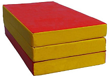 Мат КМС № 4 складной, 100х50х10 см красно/жёлтый