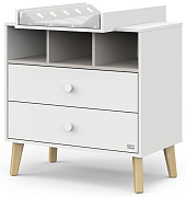 Детский пеленальный комод Атон Benny с нишами 800/2 ЛДСП белый премиум-кашемир