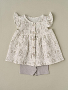 Туника и велосипедки Little Star 1029257 (ЧЗ-мз) веточки, кремовый/серый 68