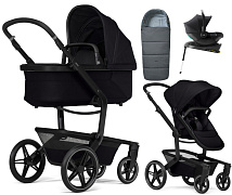 Детская коляска 4 в 1 Joolz Day 5 и автокресло Baby-Safe Core Space Black и база Baby-Safe Core + конверт в подарок Space black