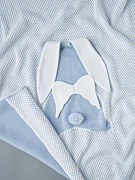 Плед двойная вязка Little Star Зайка Ангел 120х90 0425 голубой/белый