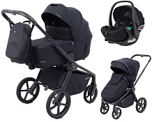 Детская коляска Rant Flex Therm Soft 3 в 1 с автокреслом Evomax Black Midnight Black