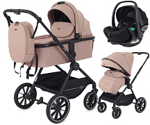 Детская коляска Rant Moss 3 в 1 с автокреслом Rant Evomax Black Latte beige