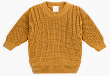 Свитер вязаный детский Amarobaby Pure Love Buddy горчичный 86