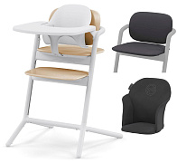 Стульчик для кормления Cybex Lemo 4 в 1 с мягкими чехлами Comfort Inlay Sand White/Stunning Black