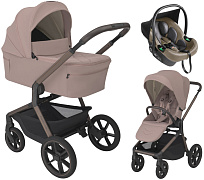 Детская коляска 3 в 1 Espiro Noble и автокресло PI Beige 08 peony