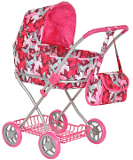 Кукольная коляска Pituso Бабочки Pink/Розовый