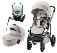 Коляска 3 в 1 Britax Roemer Smile 5Z LUX и автокресло Baby-Safe PRO Style Harbor Blue + Vario Base 5Z Soft Taupe